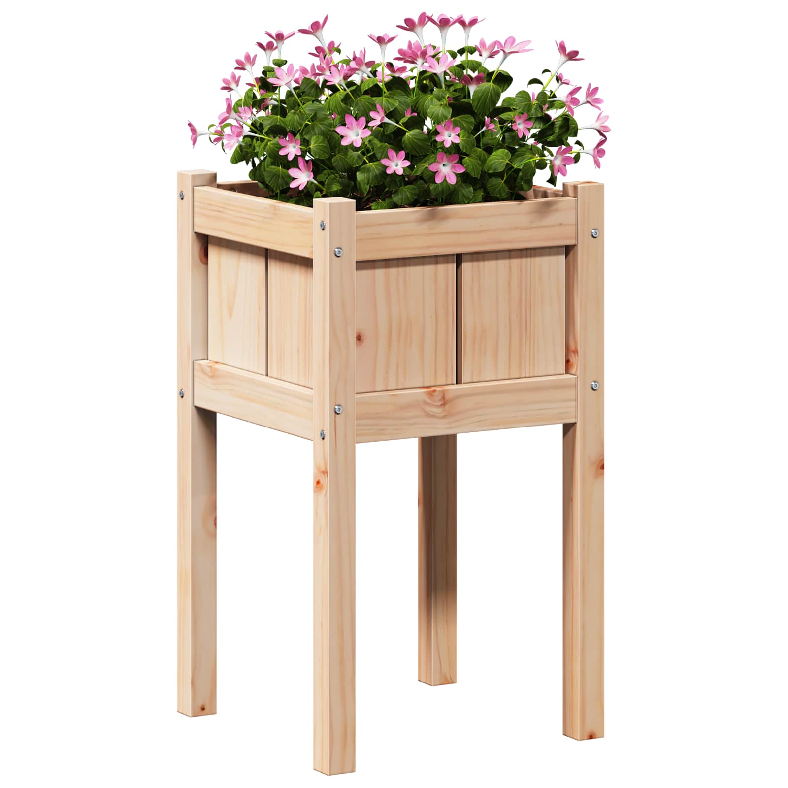 Vidaxx macetero de jardín natural 40 x 40 x 70 cm madera maciza de pino