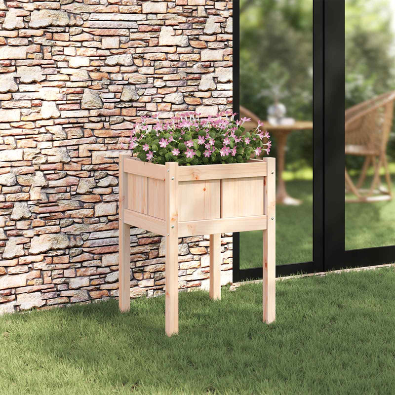 Vidaxx macetero de jardín natural 50 x 50 x 70 cm madera maciza de pino