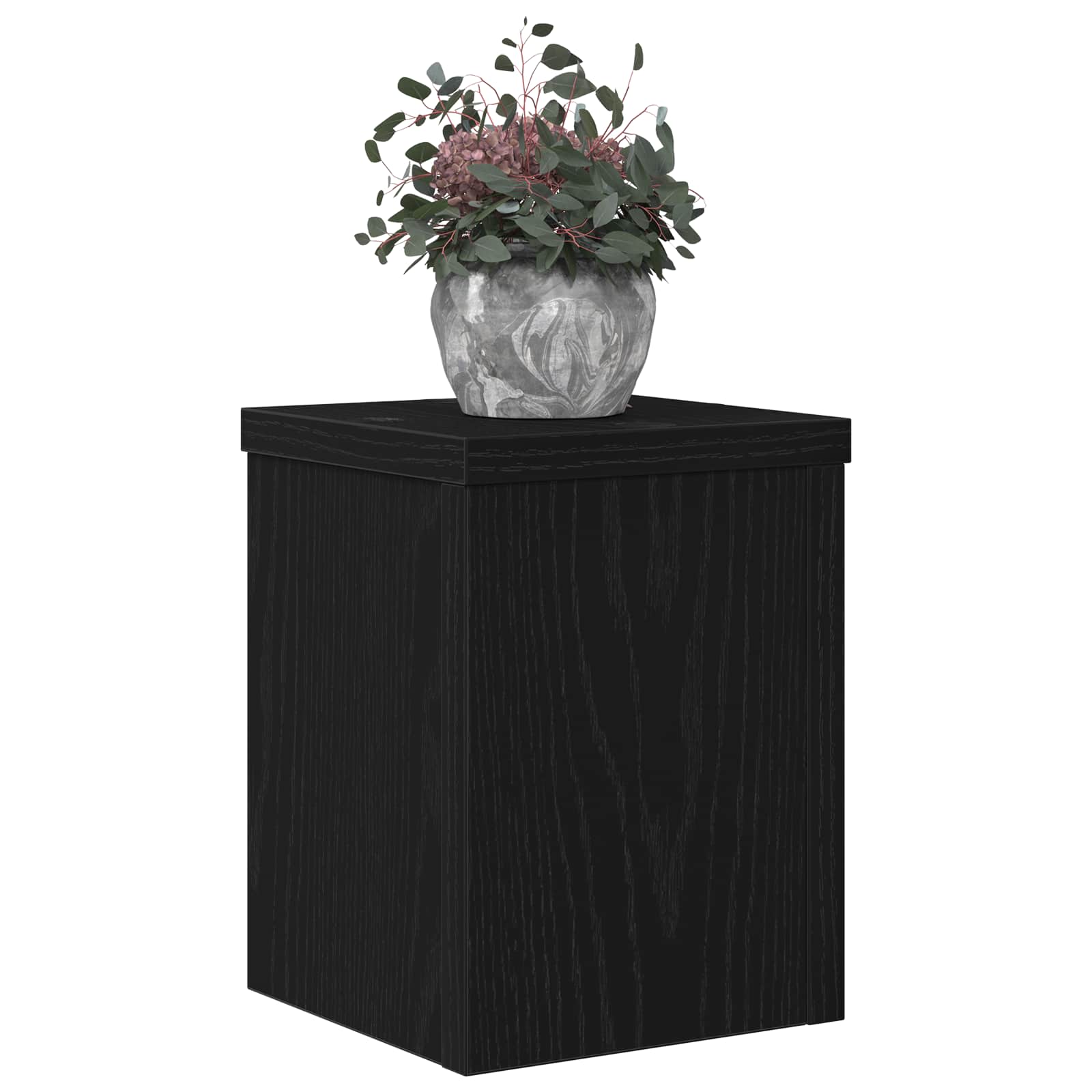Supporto per piante Vidaxxl 2 pezzi rovere nero 15 x 15 x 20 cm in legno composito