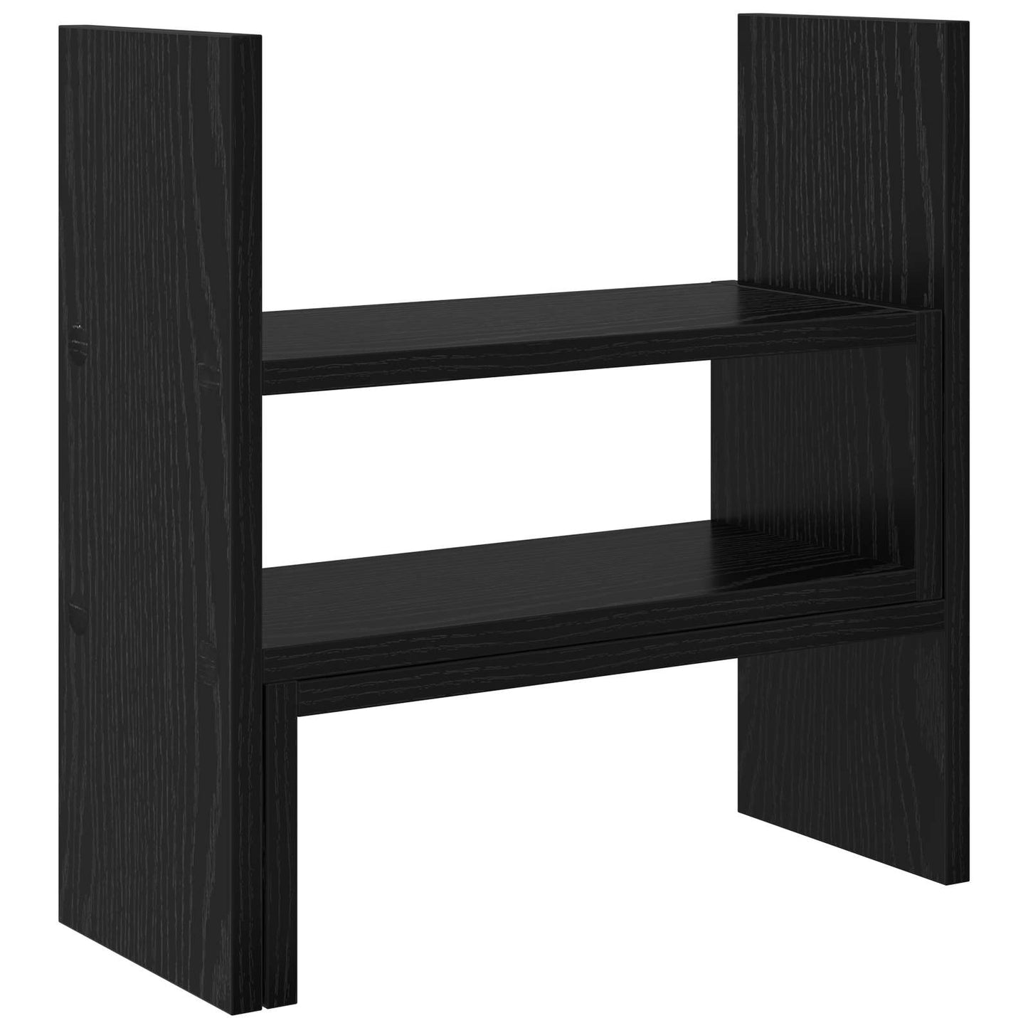 Vidaxxl soporte de escritorio para monitor roble negro 40 x 17 x 41 cm acabado madera