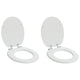 Vidaxx asiento de inodoro con cierre suave 2 piezas tablero MDF blanco 44 x 38 cm