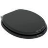 Vidaxl zachte sluit toiletbril 2 pcs zwart 44 x 38 cm mdf-plaat
