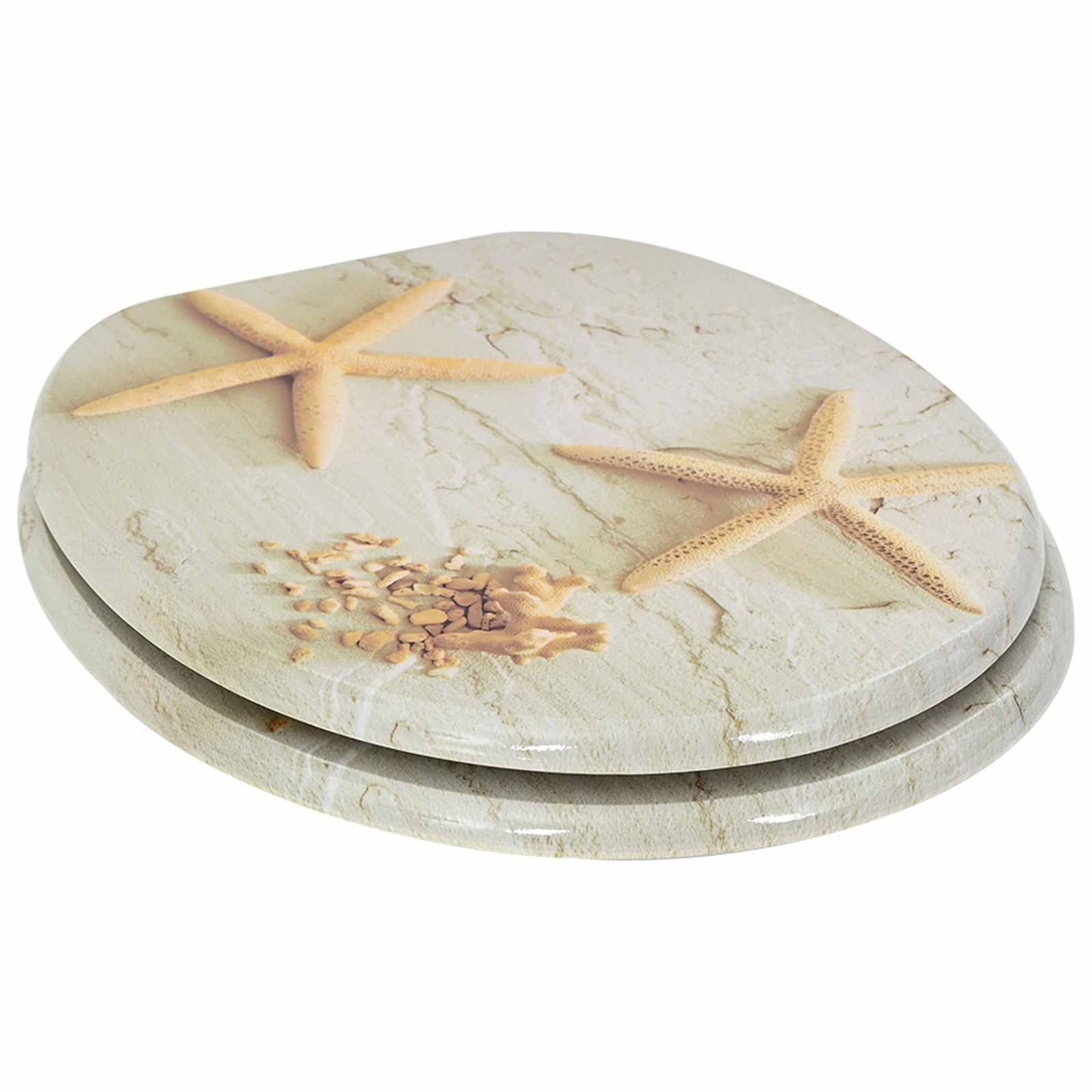 Vidaxx asiento de inodoro con cierre suave 2 piezas tablero MDF amarillo y blanco 44 x 38 cm