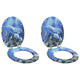 Vidaxx asiento de inodoro con cierre suave 2 piezas azul tablero MDF 44 x 38 cm