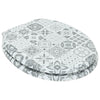 Vidaxl zachte sluit toiletbril 2 pcs blauw en wit porselein 44 x 38 cm