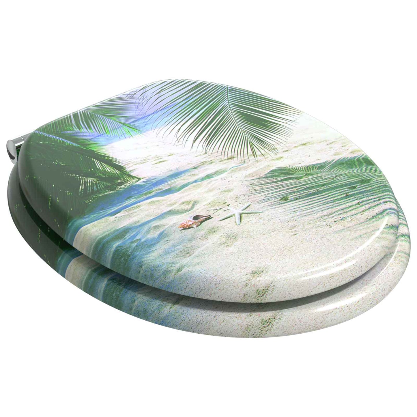 Vidaxx asiento de inodoro con cierre suave 2 piezas verde tablero MDF 44 x 38 cm