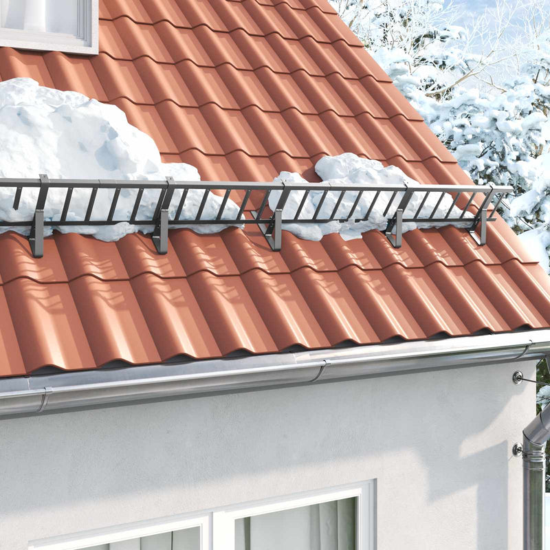 Supporto paraneve VidaXL antracite 29,5 x 3 x 34,5 cm in acciaio