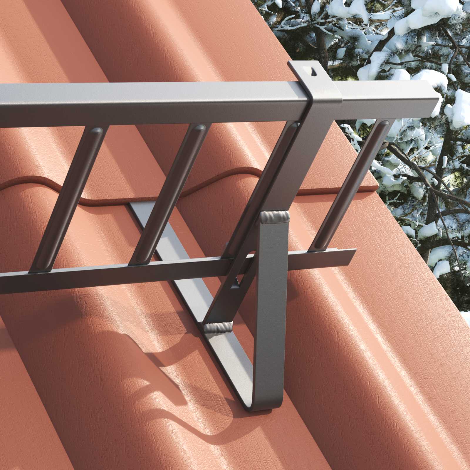 VidaXL supporto paraneve 2 pz antracite 29,5 x 3 x 34,5 cm acciaio