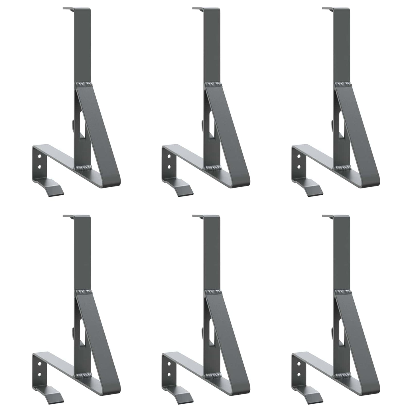 Vidaxxl soporte para nieve 6 piezas antracita 29,5 x 3 x 34,5 cm acero