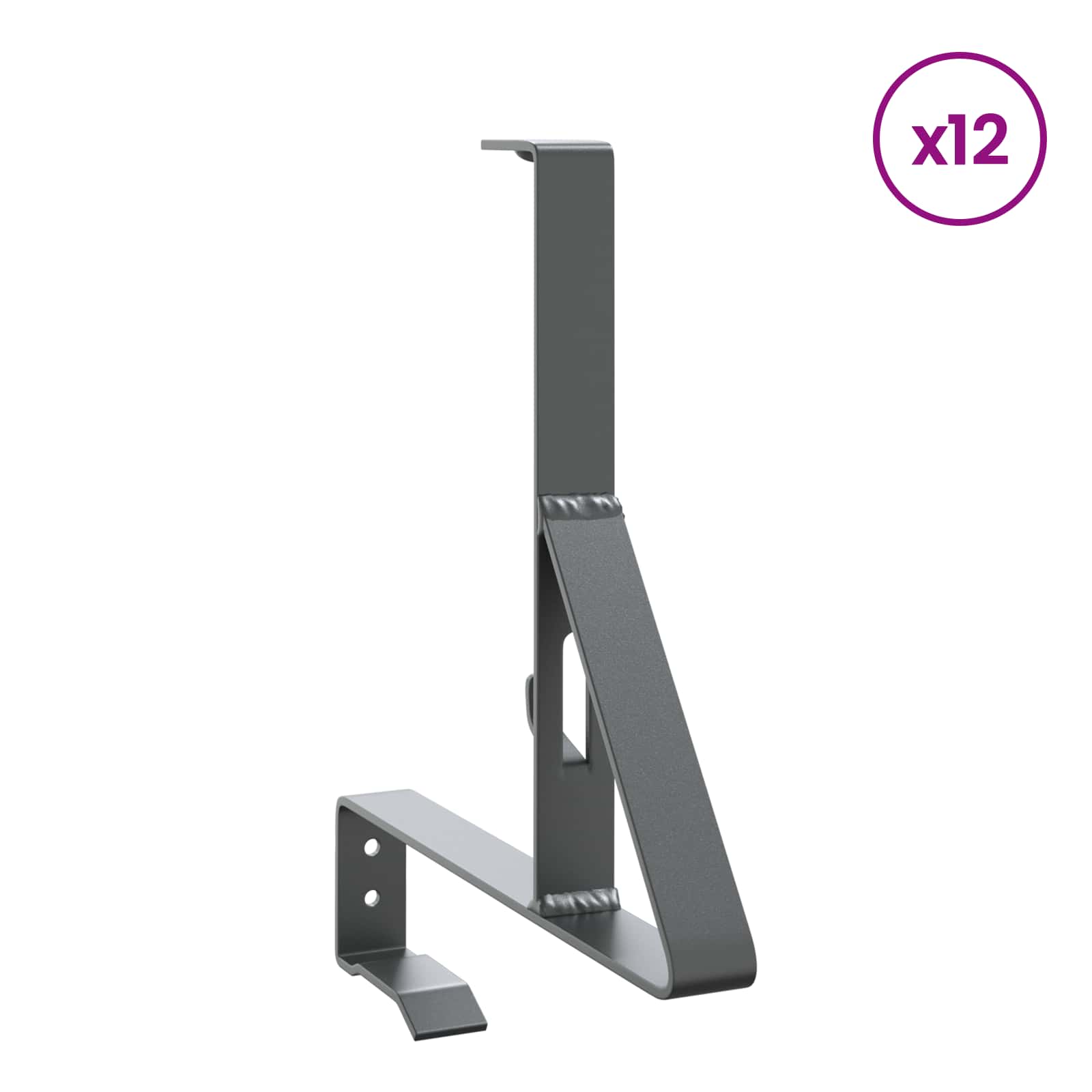 Supporto paraneve Vidaxxl 12 pz antracite 29,5 x 3 x 34,5 cm
