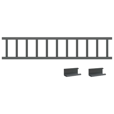 Soporte para nieve de techo Vidaxl antracita 1200 x 2,5 x 20 cm acero
