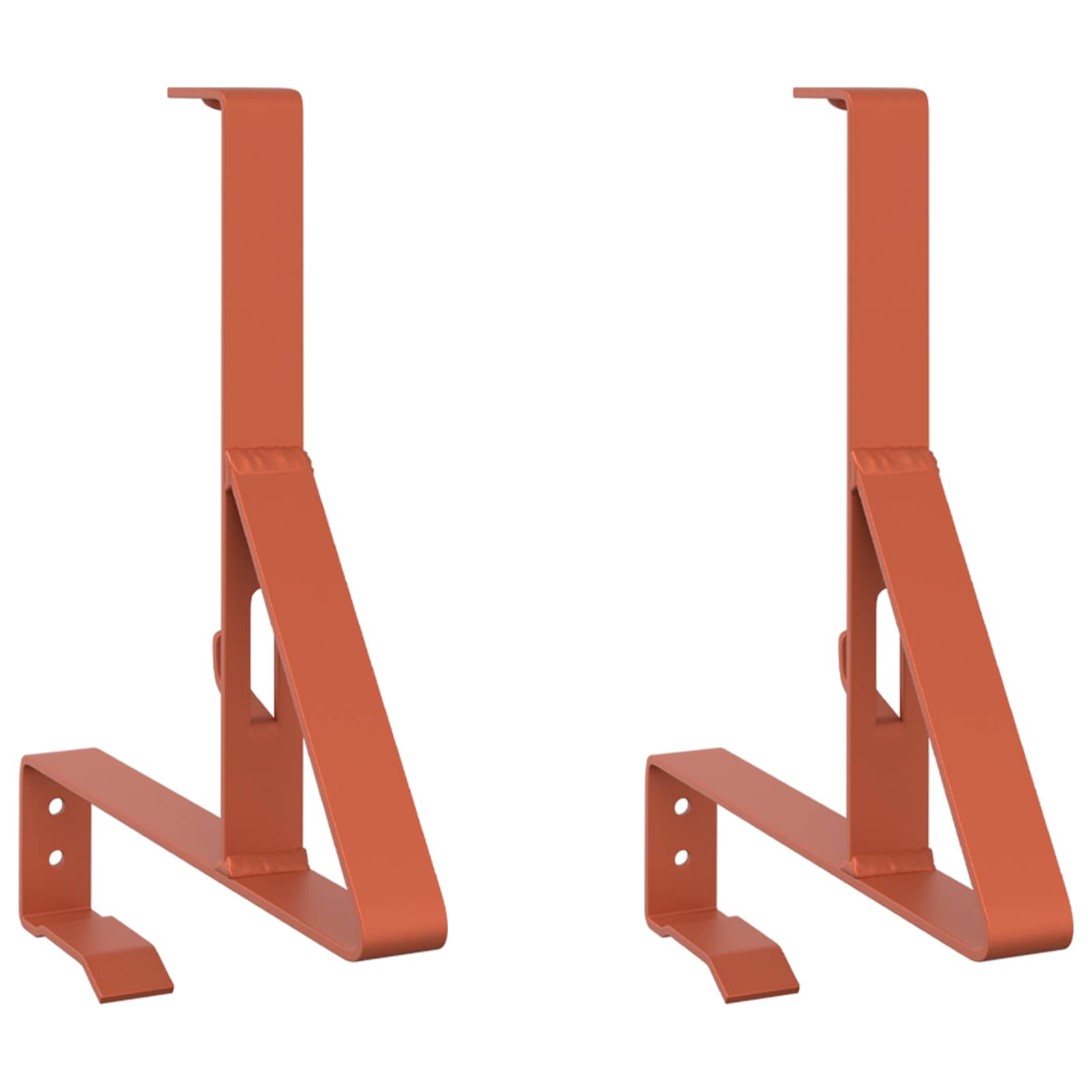 Supporto paraneve Vidaxxl 2 pezzi rosso 29,5 x 3 x 34,5 cm acciaio