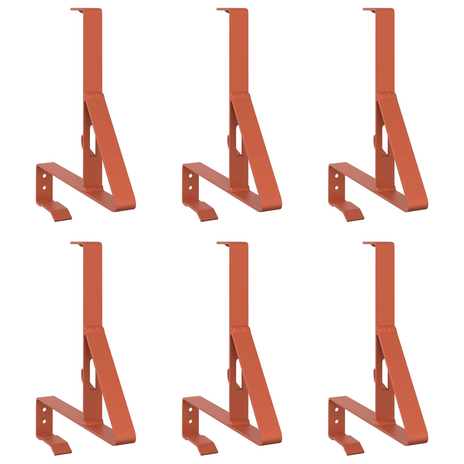 Supporto paraneve VidaXL rosso 29,5 x 3 x 34,5 cm in acciaio