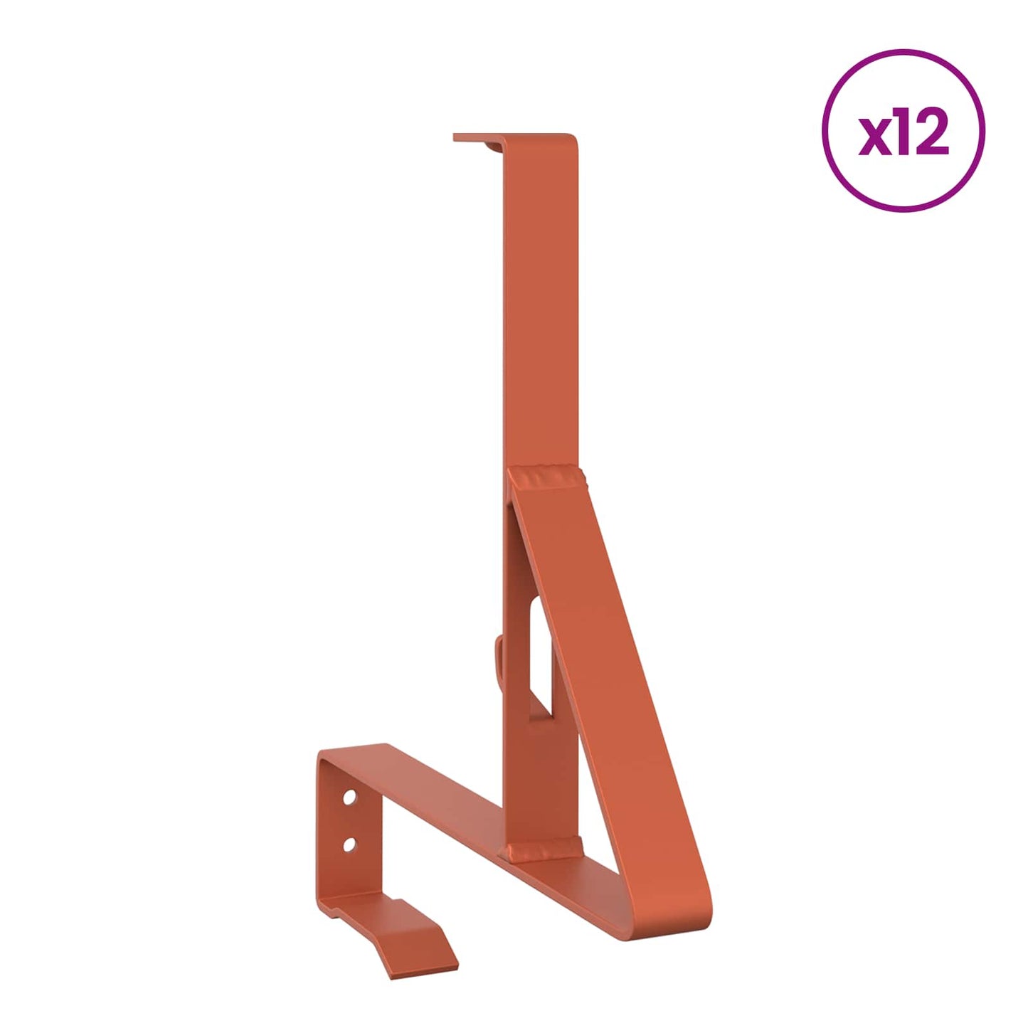Vidaxxl soporte para nieve 12 piezas rojo 29,5 x 3 x 34,5 cm acero