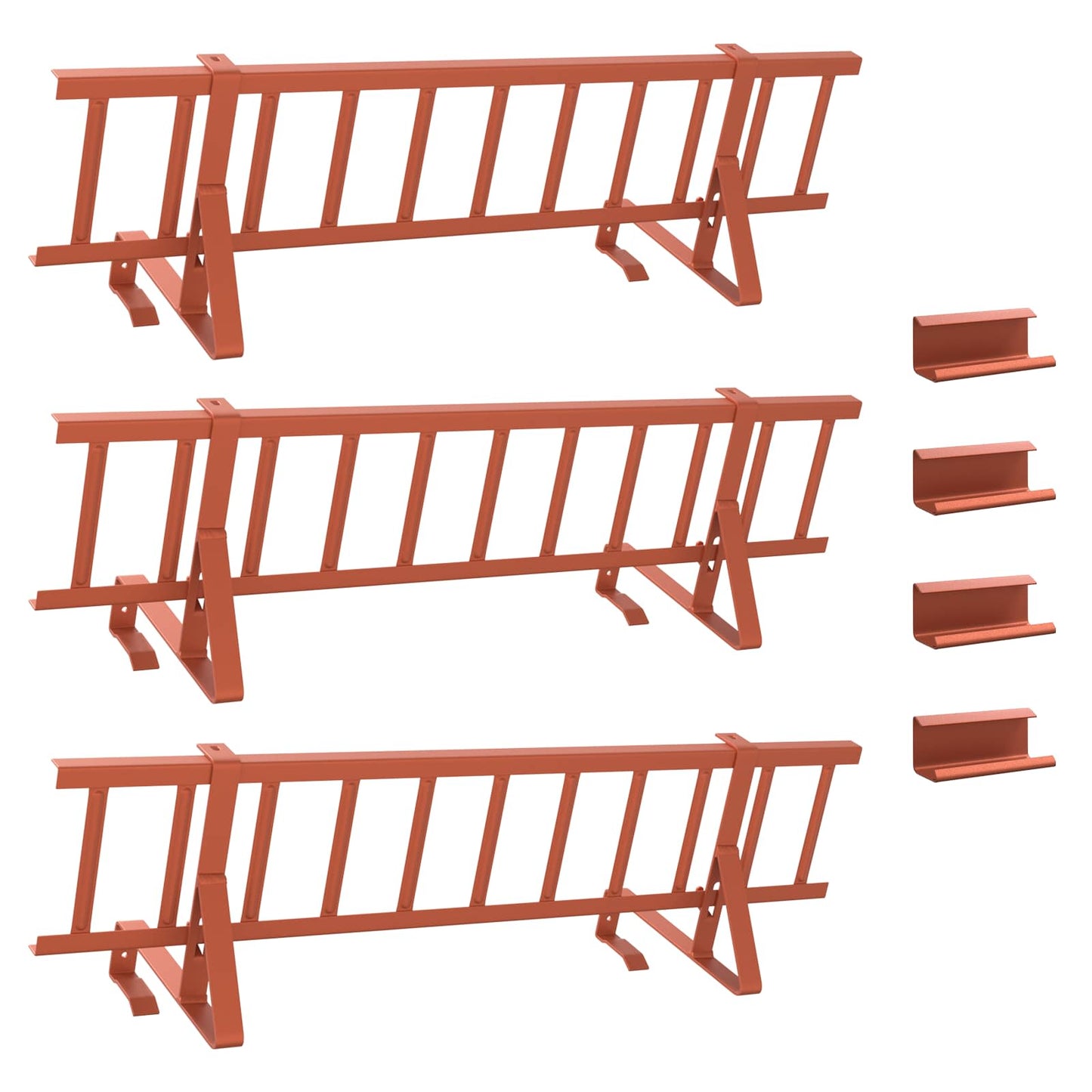 Vidaxx soporte para nieve de techo rojo 300 x 29,5 x 34,5 cm acero