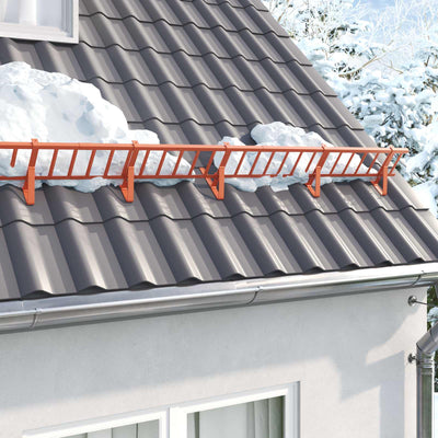 Vidaxx soporte para nieve de techo rojo 800 x 29,5 x 34,5 cm acero