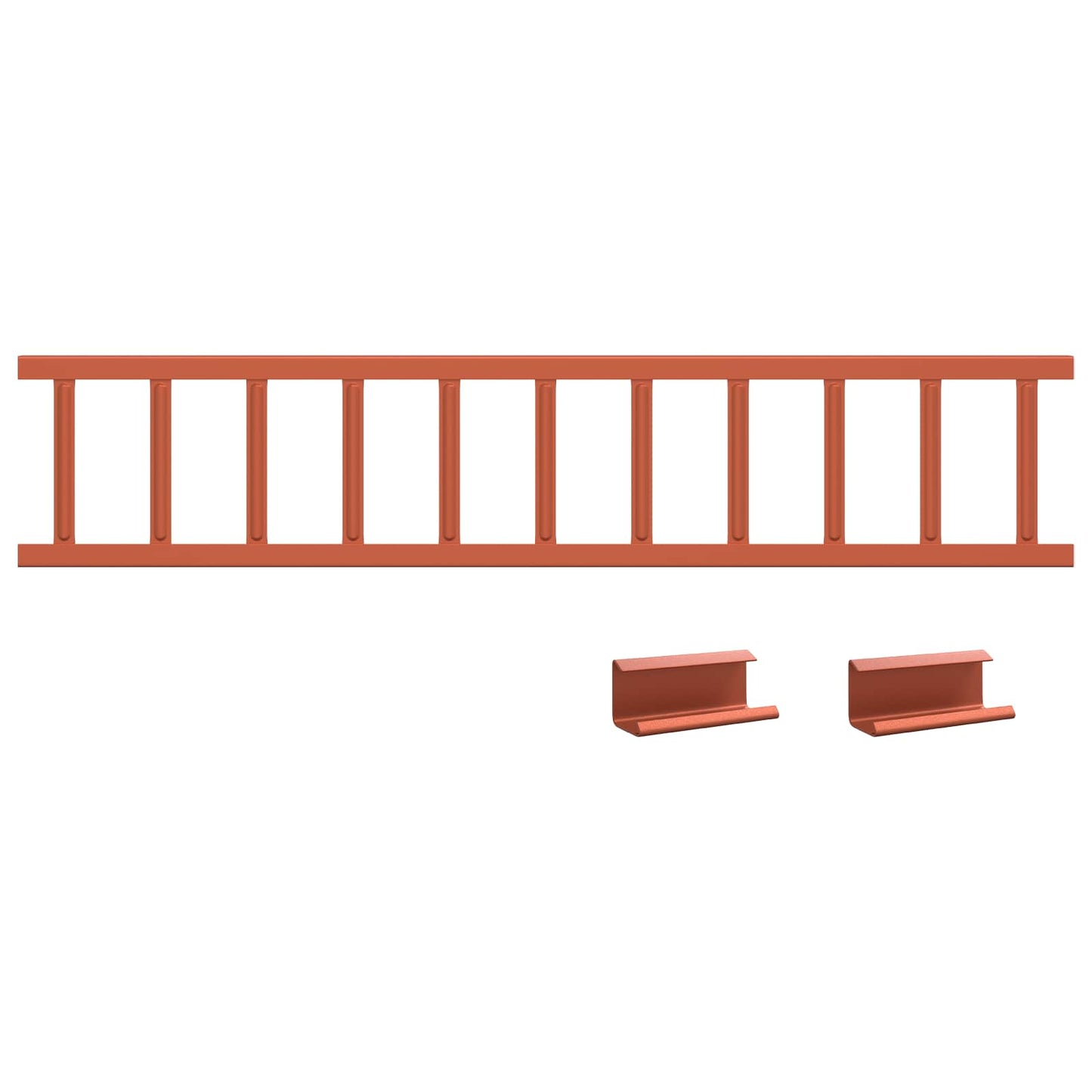 Vidaxx soporte para nieve de techo rojo 1200 x 2,5 x 20 cm acero