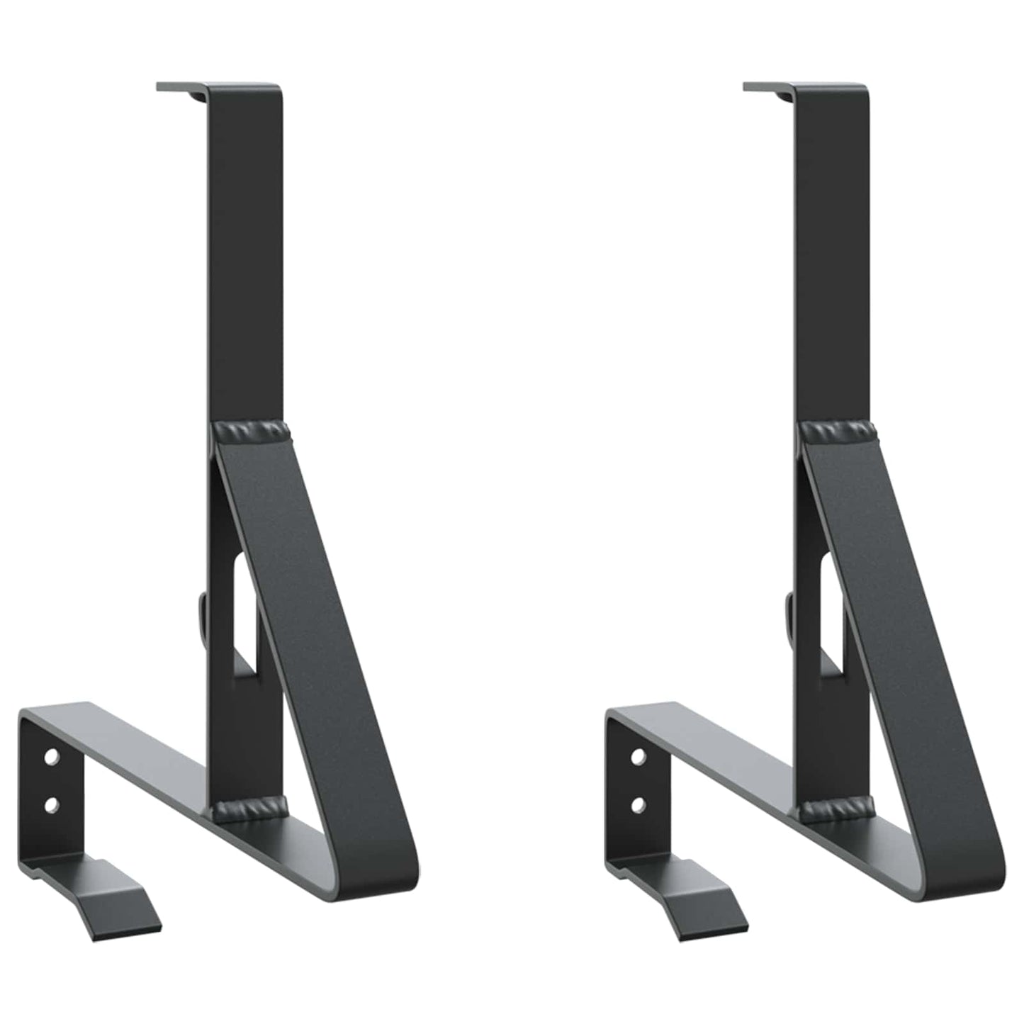 VidaXL soporte para nieve 2 uds negro 29,5 x 3 x 34,5 cm acero