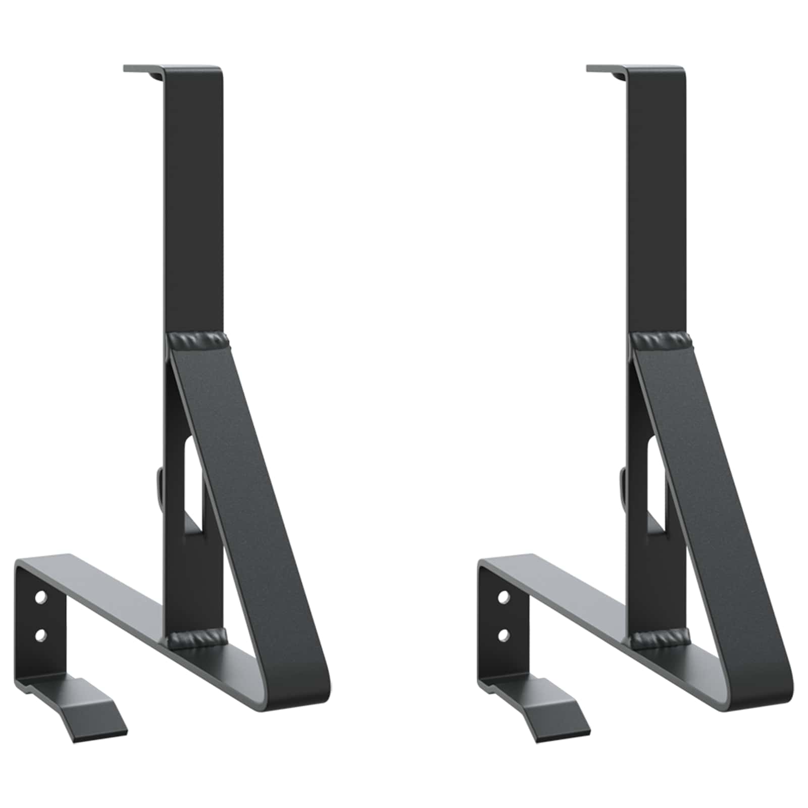 Supporto paraneve VidaXL 2 pezzi nero 29,5 x 3 x 34,5 cm in acciaio