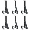 Supporto paraneve Vidaxxl 6 pezzi nero 29,5 x 3 x 34,5 cm acciaio