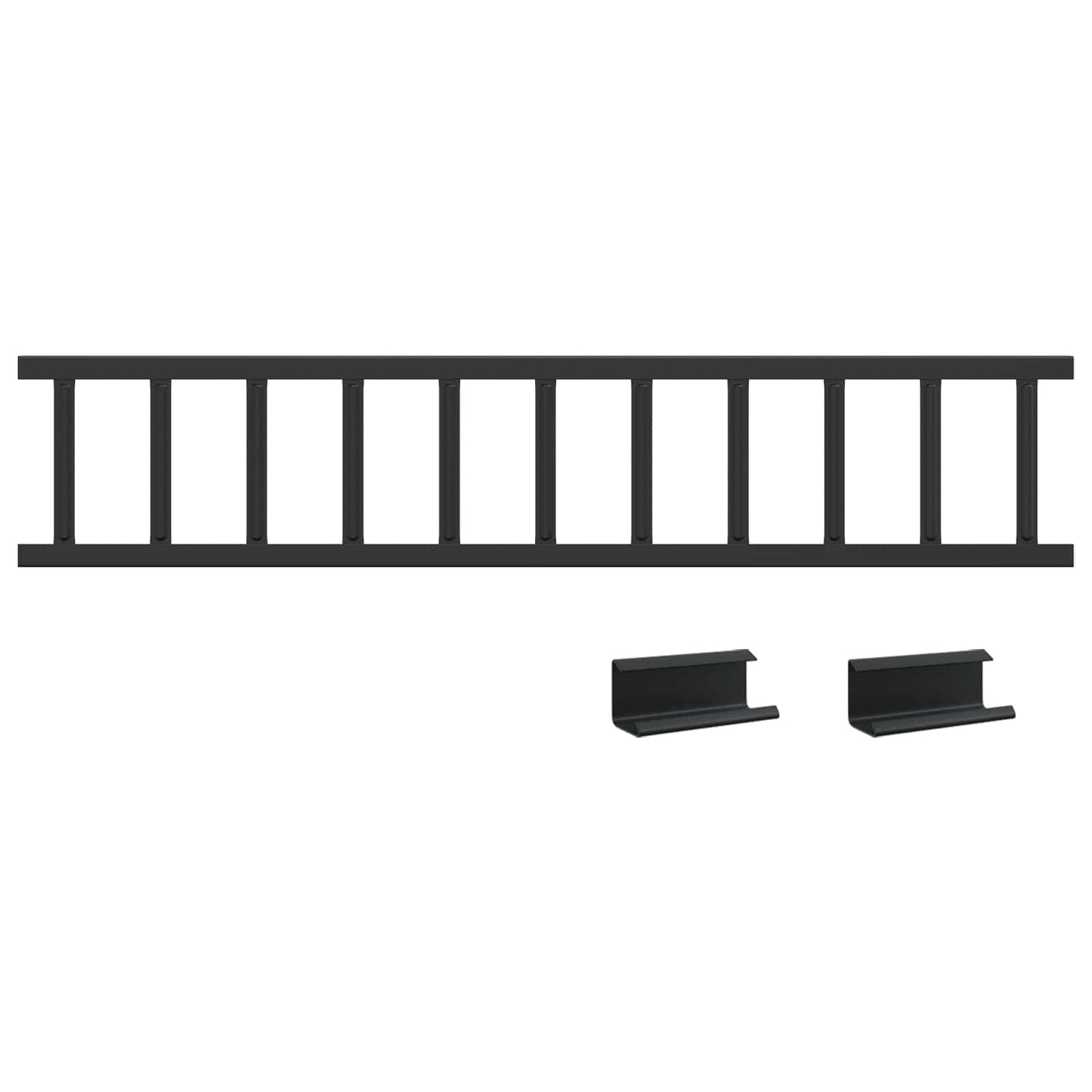 Vidaxx soporte para nieve de techo negro 100 x 2,5 x 20 cm acero