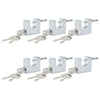 Lucchetto Vidaxxl 6 pezzi argento 4,2 x 1,9 x 4 cm in ferro