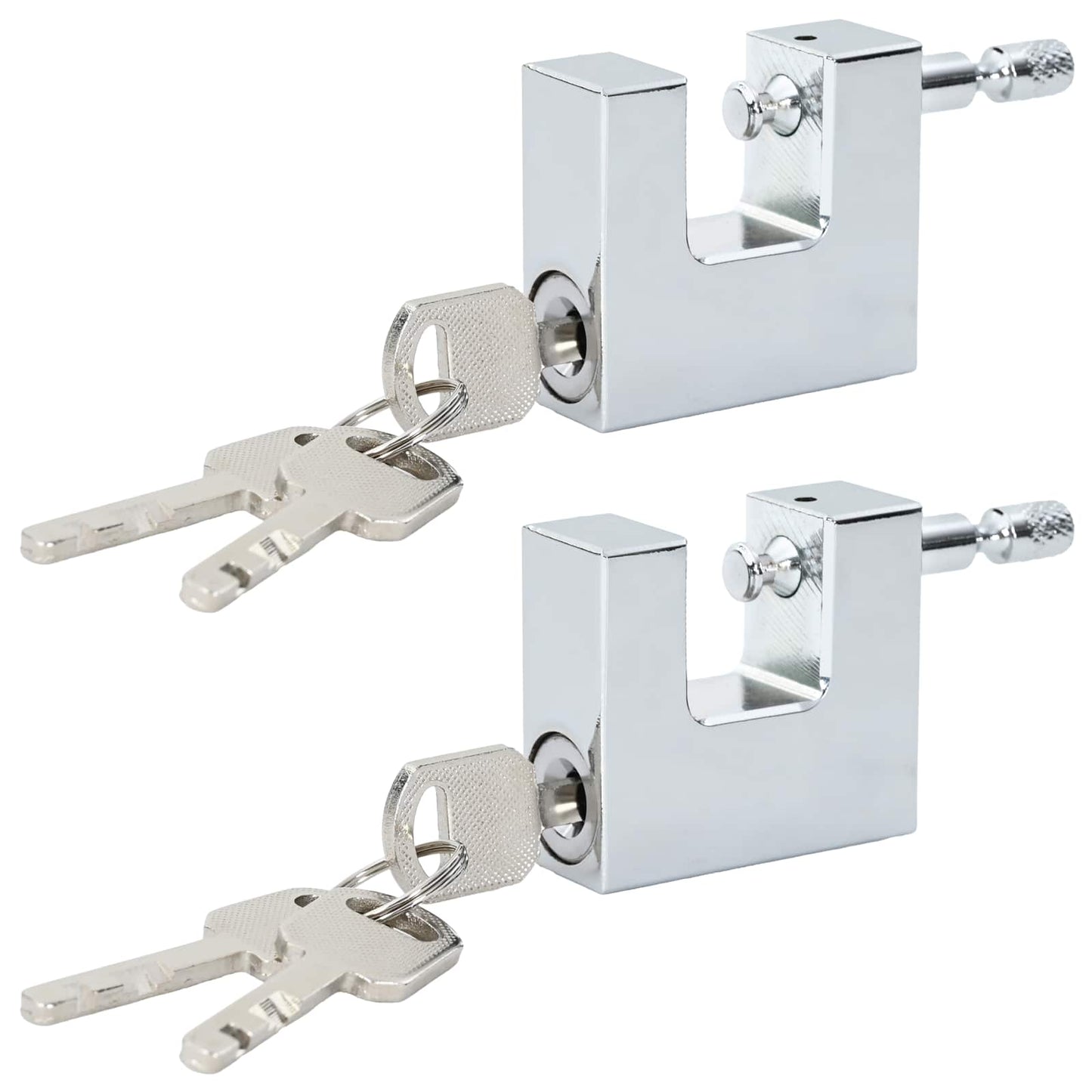 Candado vidaxxl 2uds plata 5 x 1,9 x 4,5 cm hierro