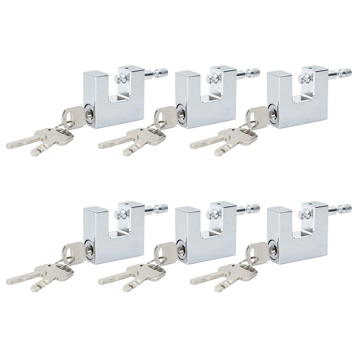 Vidaxl ranura para colgar 6 piezas plata 5 x 1,9 x 4,5 cm tamaño