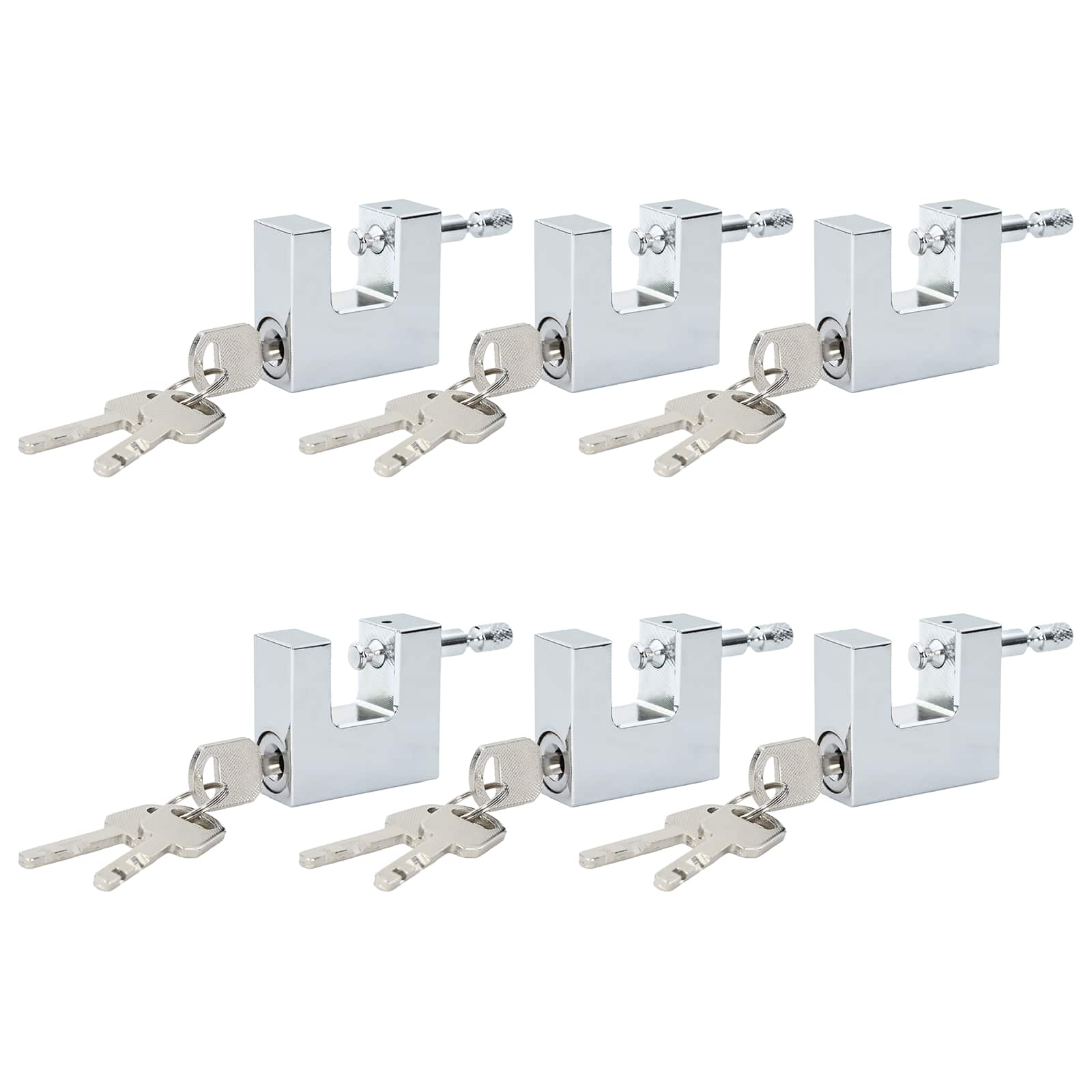 Lucchetto Vidaxxl 6 pz argento 5 x 1,9 x 4,5 cm ferro