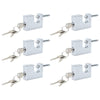Lucchetto Vidaxxl 6 pz argento 6 x 2 x 4,5 cm ferro