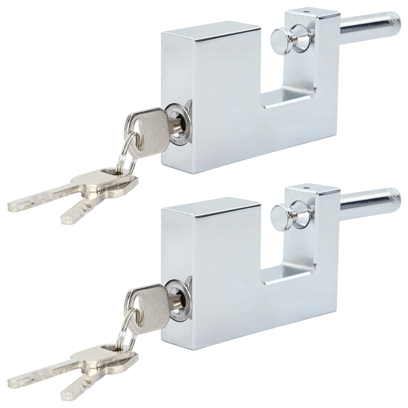 Lucchetto Vidaxxl 2 pz argento 7,8 x 2 x 5 cm ferro