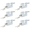 Lucchetto Vidaxxl 6 pz argento 7,8 x 2 x 5 cm ferro