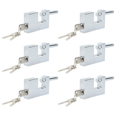 Candado vidaxxl 6uds plata 8,7 x 1,9 x 5,5 cm hierro