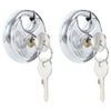 Lucchetti Vidaxl Discus con chiavi 2 pezzi argento 6 x 2,3 x 6 cm