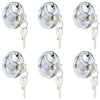 Lucchetti Vidaxl Discus con chiavi 6 pezzi argento 6 x 2,3 x 6 cm