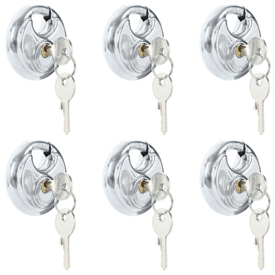 Vidaxl discusloten met sleutels 6 pcs zilver 6 x 2.3 x 6 cm