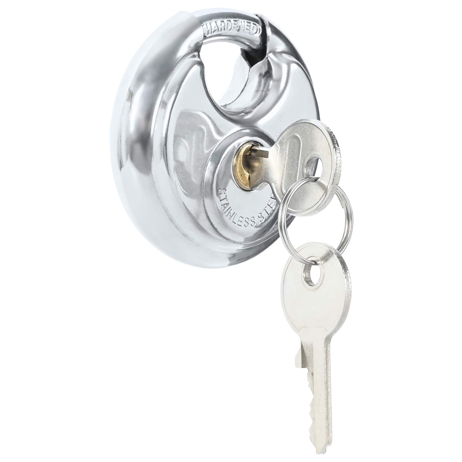 Vidaxl lucchetti a disco con chiavi 12 pezzi argento 7 x 2,4 x 7 cm
