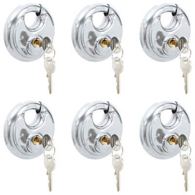 Vidaxl discusloten met sleutels 6 pcs zilver 8 x 2.8 x 8 cm