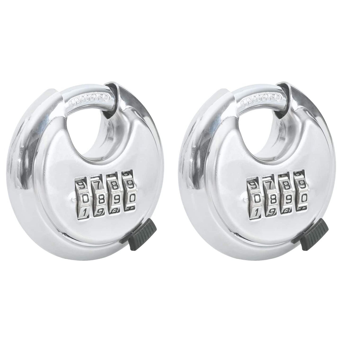 Vidaxl candados de disco con llaves 2 piezas plata 7 x 2,3 x 7 cm