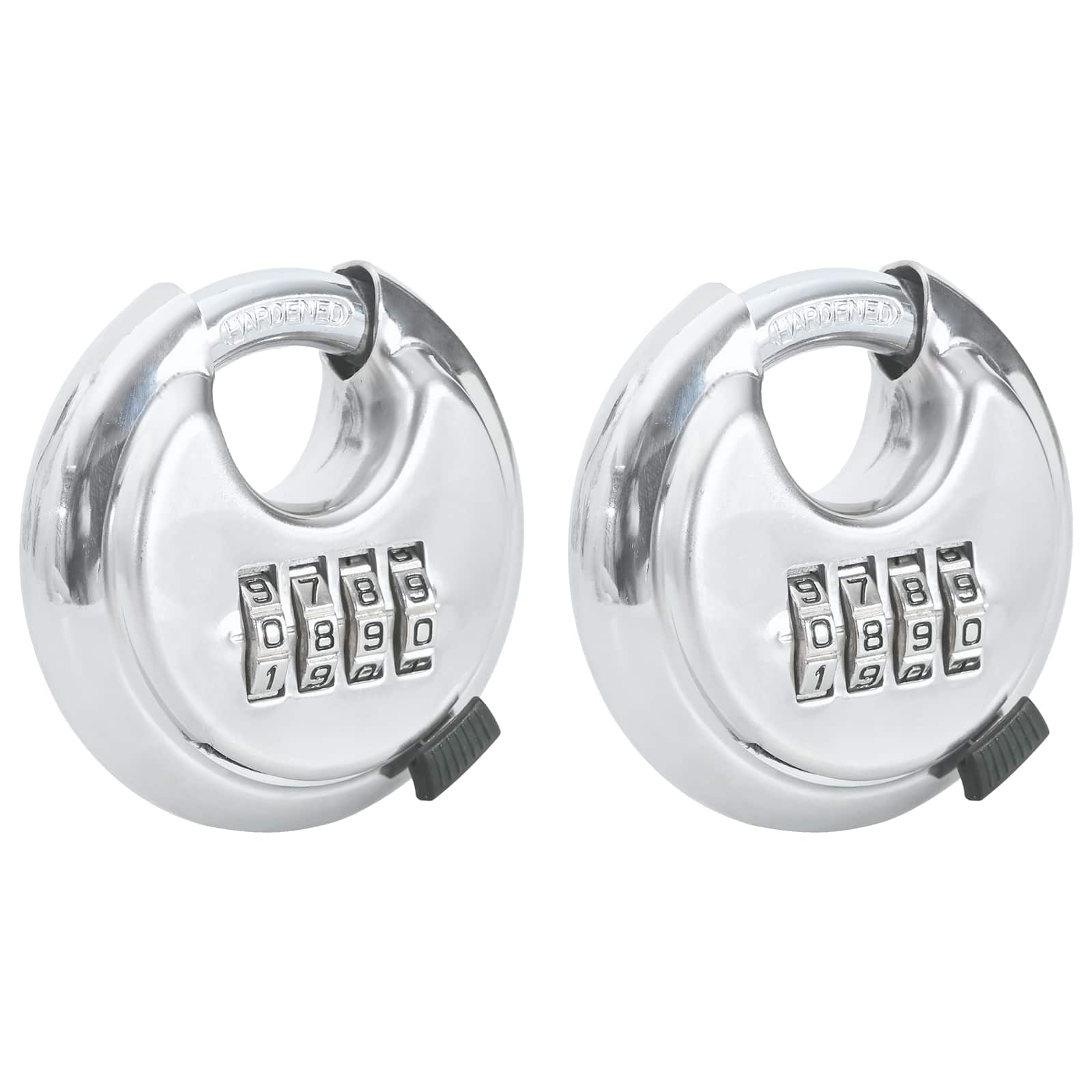 Lucchetti Vidaxl Discus con chiavi 2 pezzi argento 7 x 2,3 x 7 cm