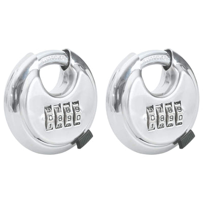 Vidaxl discusloten met sleutels 2 pcs zilver 7 x 2,3 x 7 cm