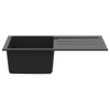 Lavello VidaXL nero 780 x 500 mm 80% quarzo e 20% resina