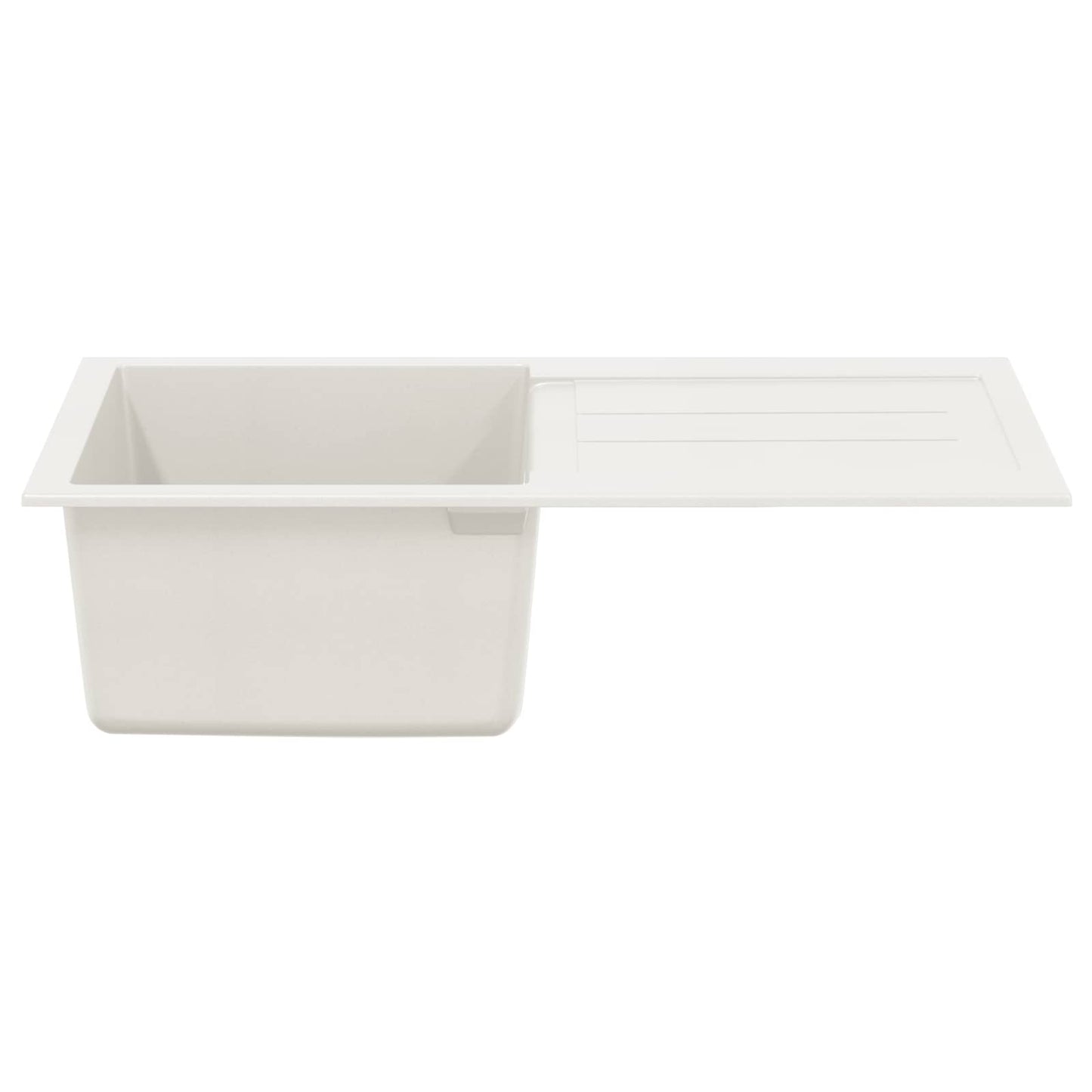 Fregadero vidaxx blanco 780 x 500 mm 80% cuarzo y 20% resina