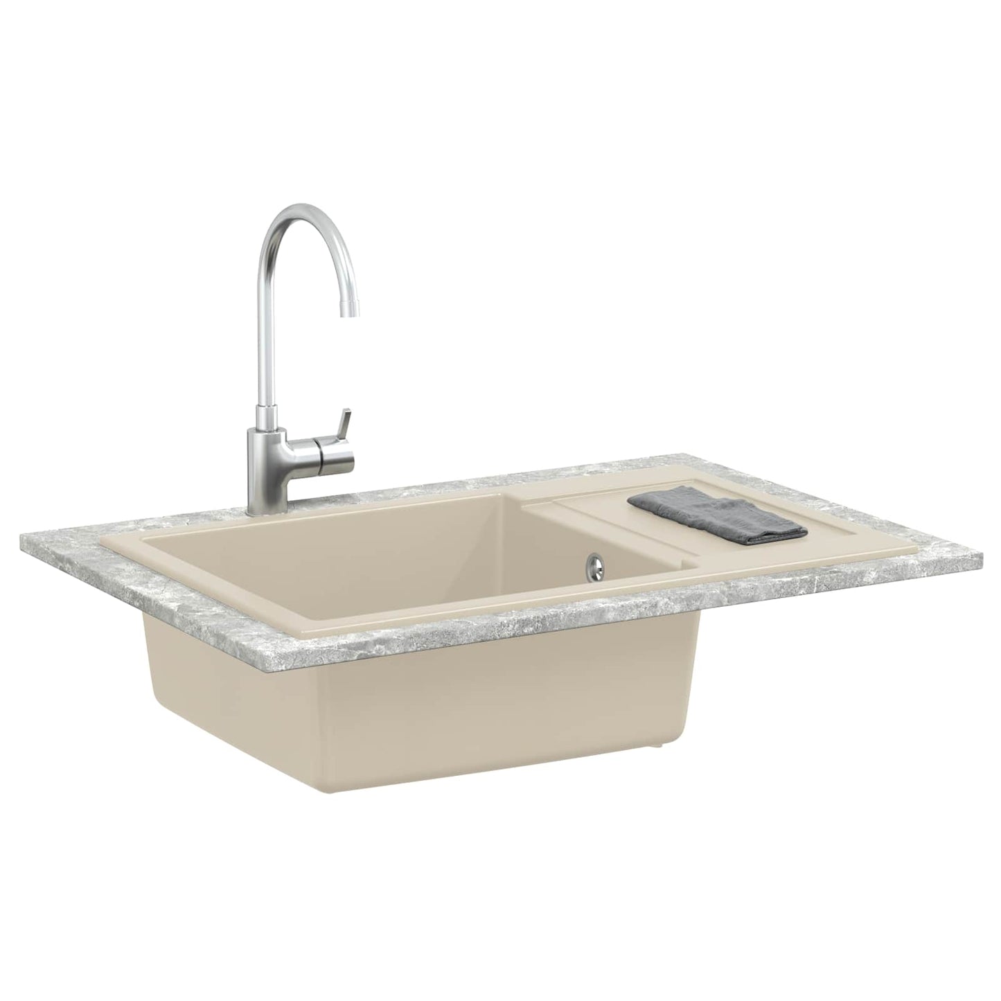 Lavabo vidaxx beige 780 x 500 mm 80% cuarzo y 20% resina