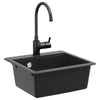 Vidaxl wasbak zwart 470 x 440 mm graniet