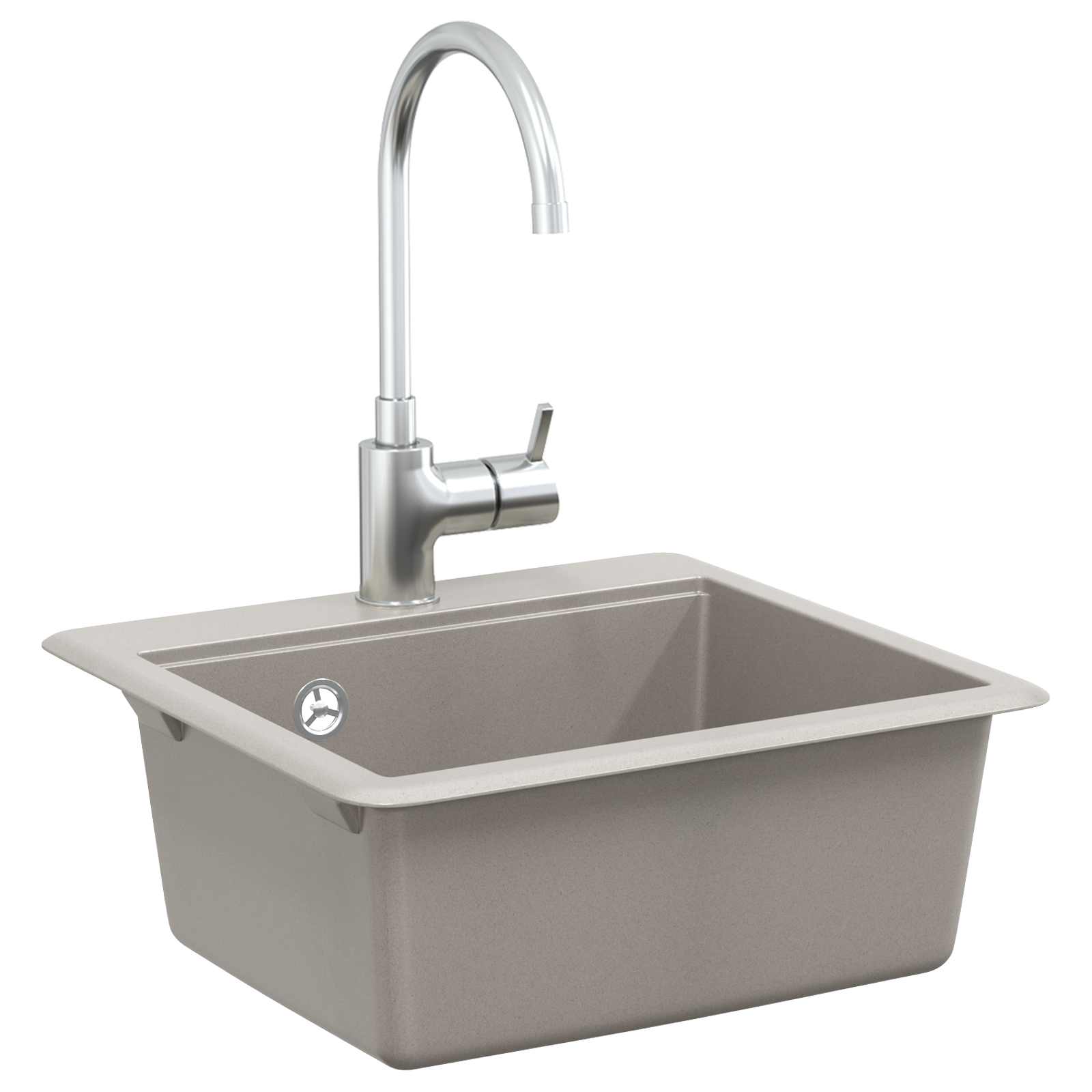 Vidaxl wasbak grijs 470 x 440 mm graniet