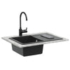 Lavello Vidaxx nero 670 x 460 mm granito