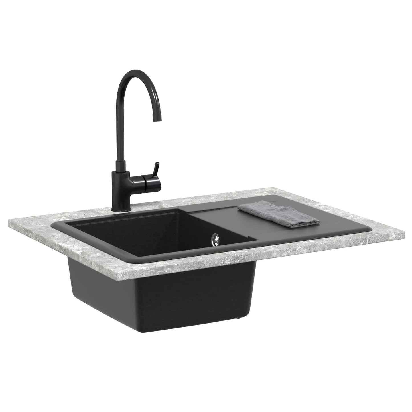 Fregadero vidaxx negro granito 670 x 460 mm