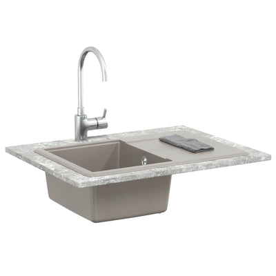 Lavabo vidaxx gris 670 x 460 mm 80% cuarzo y 20% resina
