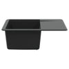 Lavello VidaXL nero 560 x 460 mm 80% quarzo e 20% resina